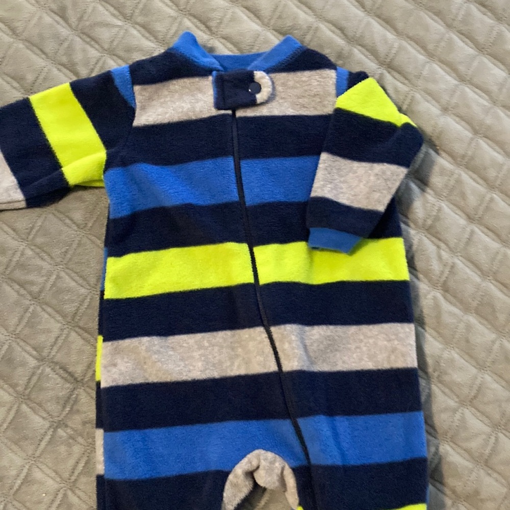 Newborn baby boy zip up sleeper